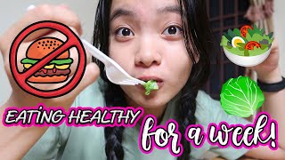 I TRIED EATING HEALTHY FOR A WEEK! (realistic) [Deb's vlog]
