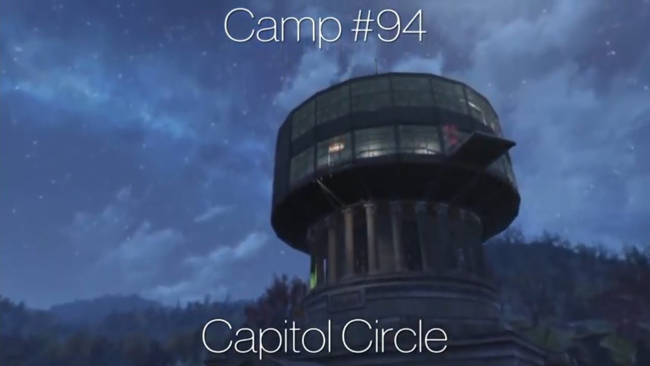 Fallout 76 Camp Build | Capitol Circle | Clean // Modern // Pre-Existing Structure