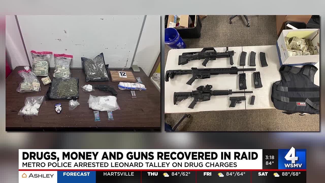 Drugs, money and guns recovered in raid - YouTube