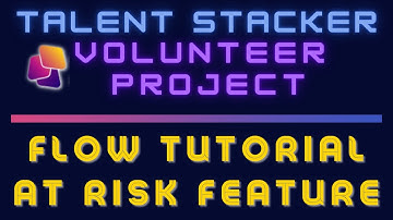 Talent Stacker Volunteer Project - Flow Tutorial - "At Risk" Feature