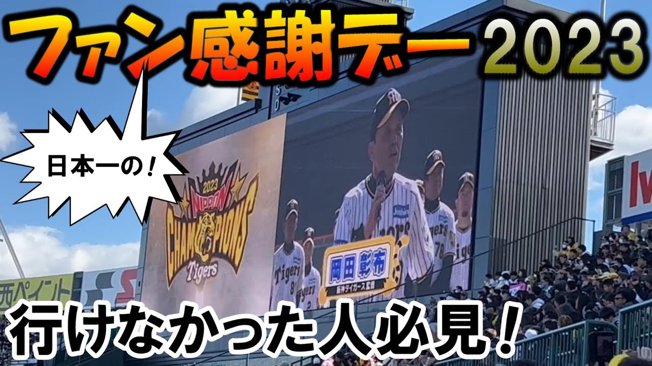 行けなかった人必見！阪神ファン感謝デー2023の大興奮伝えます！髙橋遥人が甲子園のマウンドに！森下翔太がアンパンマン！新選手会長中野拓夢がスピーチ！