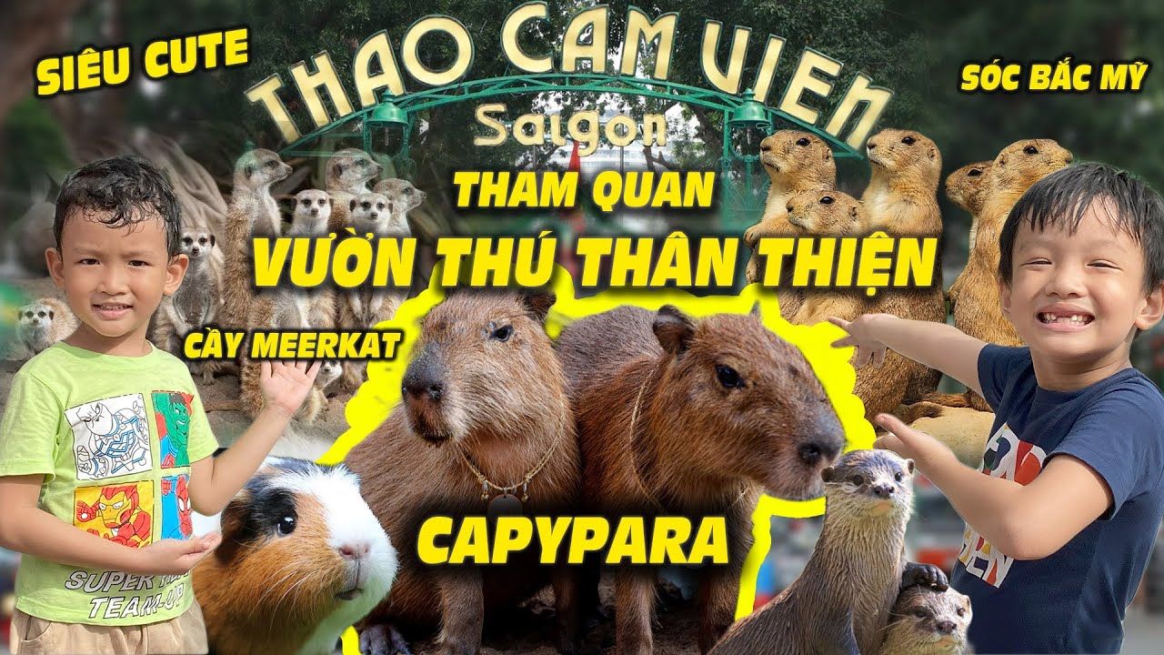 Gặp Capybara đáng yêu ở VƯỜN THÚ THÂN THIỆN, một ngày đi hết Thảo Cầm Viên Sài Gòn | Kun Ca Family