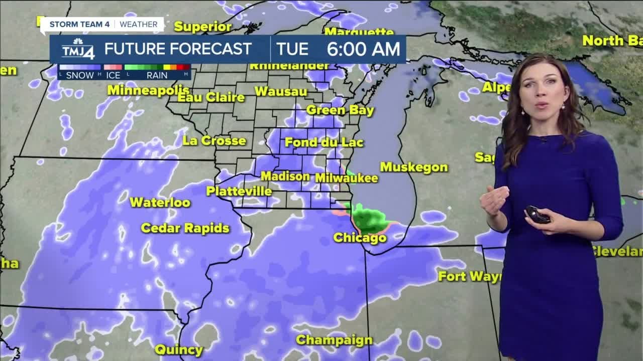 Cloudy Monday ahead of accumulating snow - YouTube