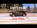 Don't Help Just Film   Cars stuck in less than an inch of snow