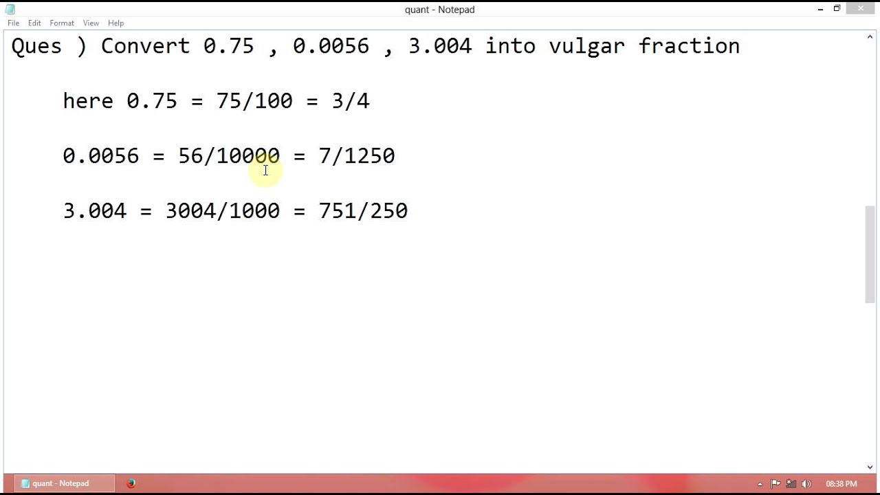 Quan Ative Ap Ude Tutorial How To Find The Vulgar Fraction Of A Number With Example Quan Ative Ap Ude Tutorial How To Find The Vulgar Fraction Of A Number With Example