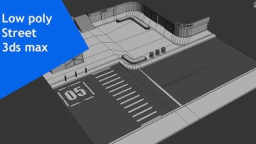 Modeling Low poly street - 3ds max beginner tutorial part - 2