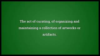 Curation Meaning