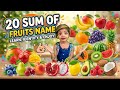 फलों के नाम सीखो | 20 Fruits Name in Hindi | Kids Animation