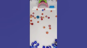 Blue and Red Marbles Under The Cup. Reverse Video ASMR ⏮️🧿