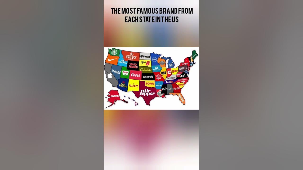 The Most Famous Brand From Each State In The US maps facts usa YouTube