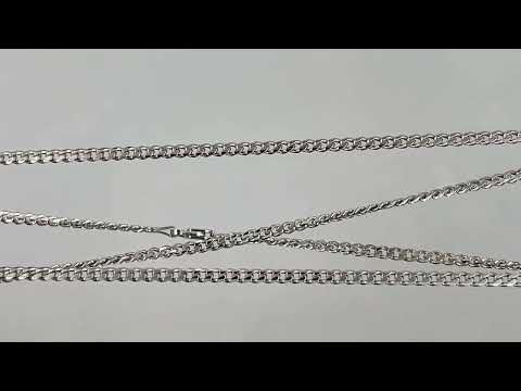 Срібний ланцюжок родований Панцирний округлений 6П70РодЦ ширина 2.5 мм довжина 40, видео 1