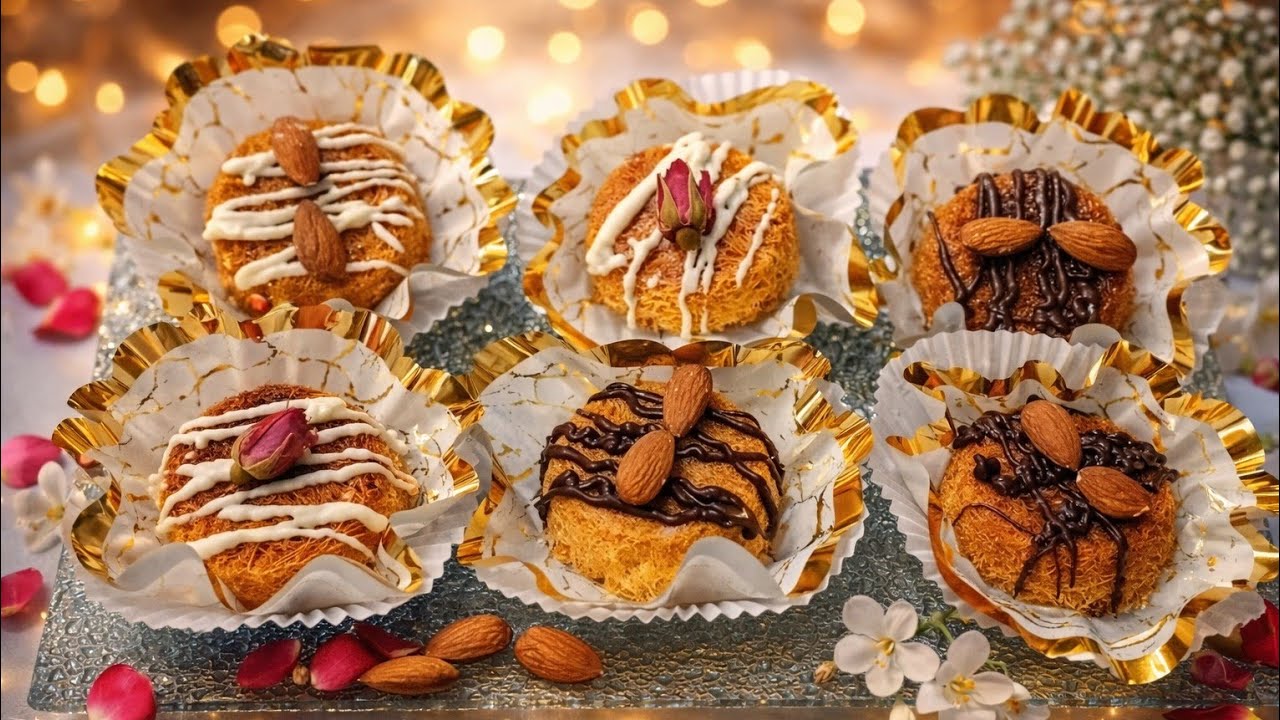 وداعاً للحجم كبير ميني قطايف/كنافة.قمة القرمشة ولذاذة في لقمة واحدة أسرار قطايف المحلات تفضل مقرمشة 