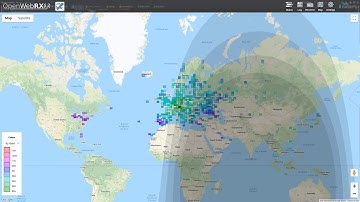 Timelapse: 48 hours shortwave spot mapping using the OpenWebRX map