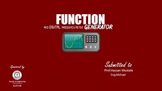 LabVIEW Function Generator and Frequency Meter Tutorial   ELCN100 Laboratoy Project CUFE