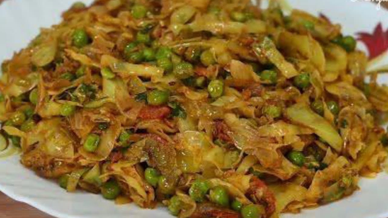 patta-gobhi-matar-ki-sabji-cabbage-peas
