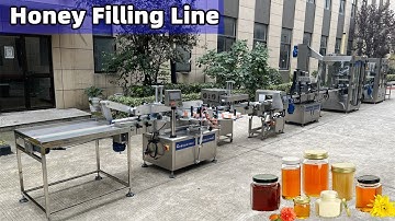 Automatic honey filling line丨stick honey jar washing filling capping labeling machine