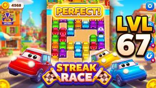 Car Match Gameplay (lvls 66-67): Daily Bonus, Streak Race and Interstitial ADs 🚗