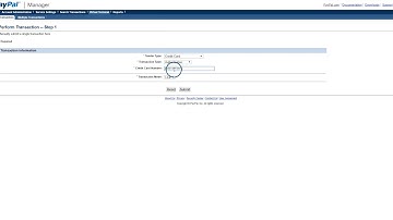 Processing Single Transactions Through Paypal Virtual Terminal