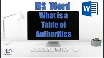 Understanding a  Table of Authorities
