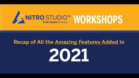NITRO Studio Workshop: 2021 NITRO Features Recap