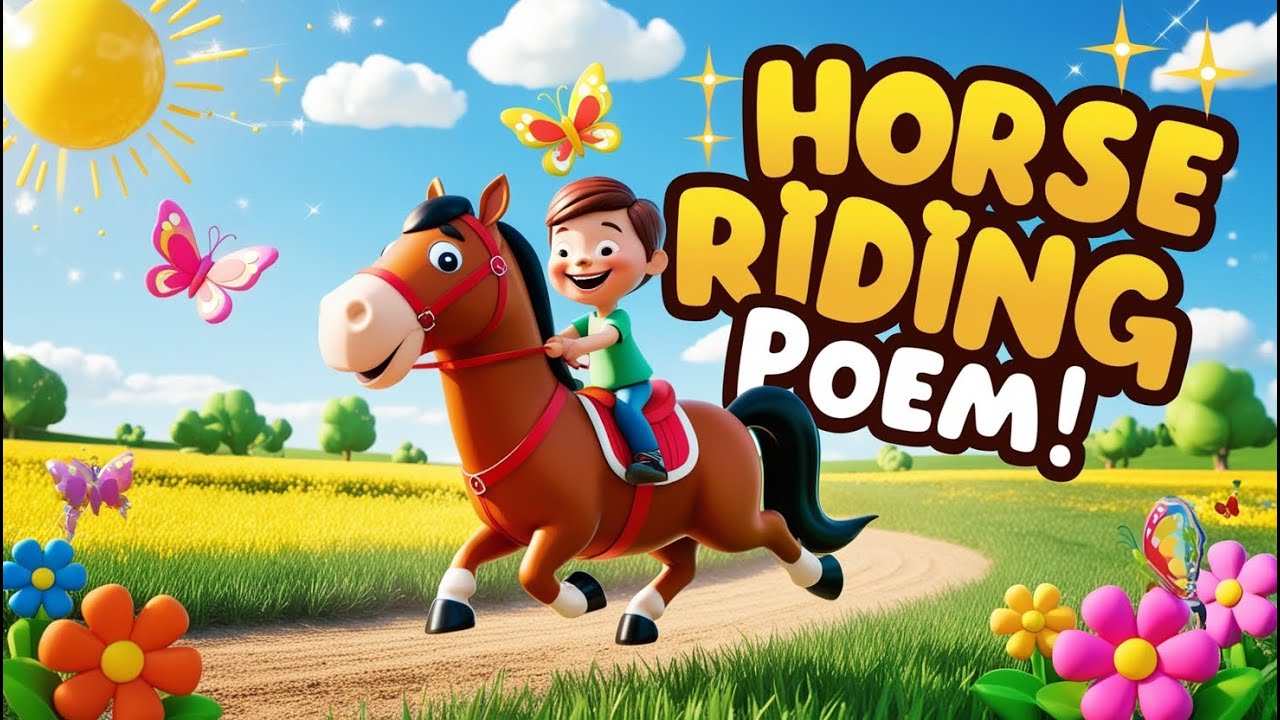 kids nursery rhymes horse ridding poem....
