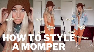 How To Style A Momper Romper. Alayna Styles Her Momper With Only A Few Wardrobe Staples.