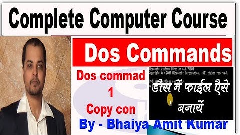 HOW TO USE COPY CON COMMAND IN CMD COMPLETE CMD COMMANDS SERIES IN HINDI