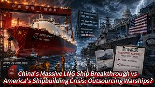 China's Massive LNG Ship Breakthrough vs America's Shipbuilding Crisis: Outsourcing Warships?#USNavy