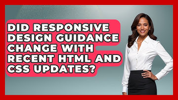 Did Responsive Design Guidance Change With Recent HTML and CSS Updates? | Simple HTML Studio News