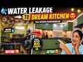 😱Kitchen Transformation | Ceiling Problem to Dream Kitchen❤️#kitchentransformation #aesthetic #vlog