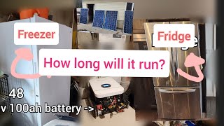 how long can you run 2 fridges on a solar generator