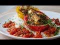 Gefüllte Paprika mit Hackfleisch & Feta || Stuffed Peppers with Ground Beef & Feta || [ENG SUBS]