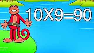 Aprende La Tabla del 10 con El Mono Sílabo. Tablas de Multiplicar. Video Educativo