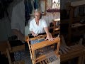 Barefoot weaver sue helmken demonstrates weaving for the union county heritage festival