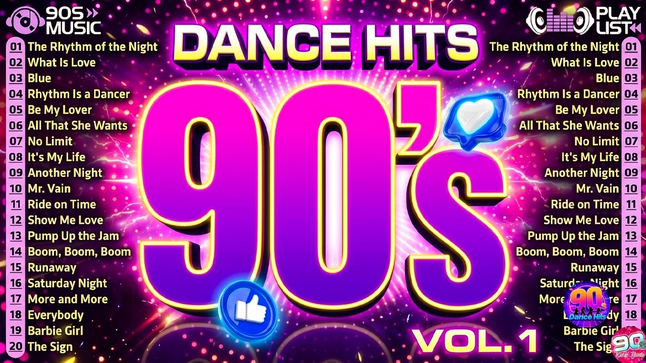 90s Dance Hits - Haddaway, 2 Unlimited, La Bouche, Corona, Dr