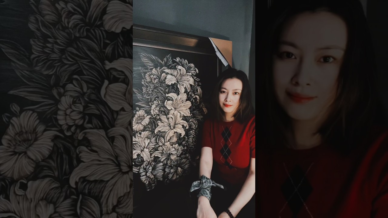 Flowers Woodblock Art | Pixel Peel 