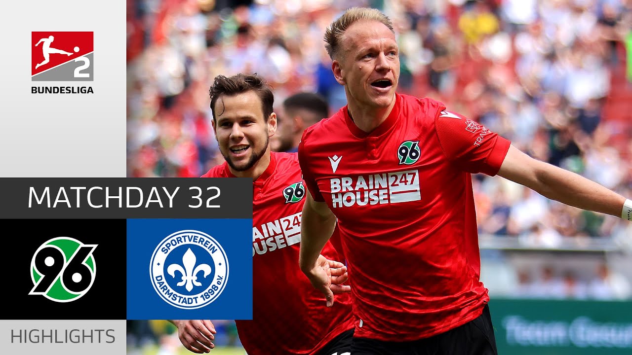 Darmstadt Promotion Denied Again | Hannover 96 - Darmstadt 2-1 | Highlights | MD 32 - Bundesliga 2