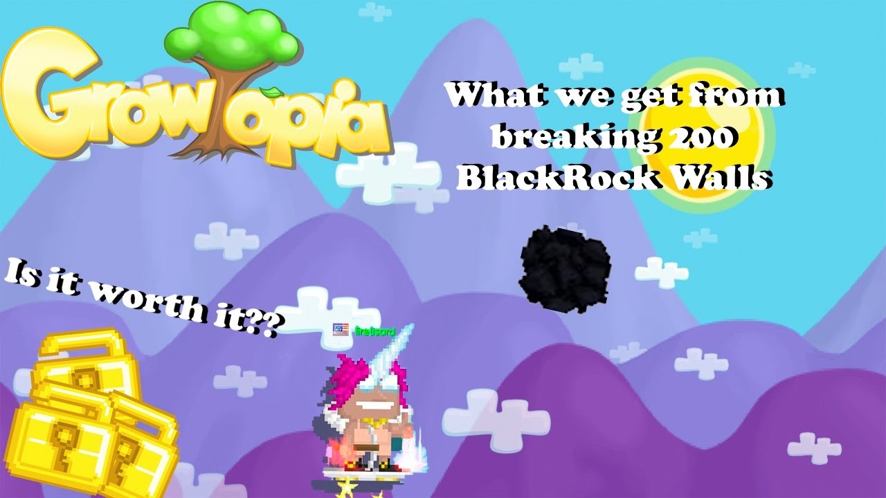 GROWTOPIA Breaking 200 Blackrock Walls (profit?!) YouTube