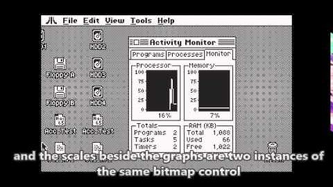 Monitor tab of Atari 8-bit GOS Task Manager completed