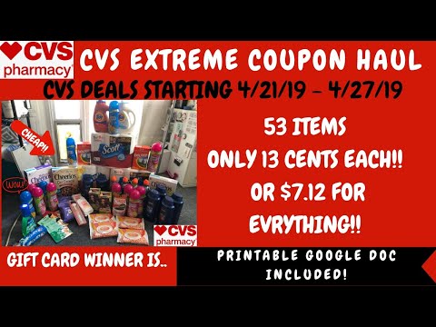 CVS EXTREME COUPON HAUL Deals Starting 4/21/19~53 Items Only .13 CENTS~Amazing FREE & CHEAP DEALS ❤️