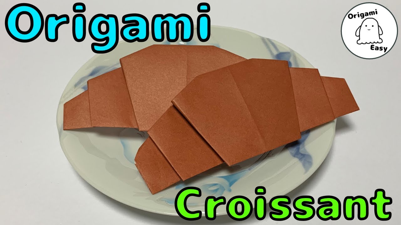 Origami Easy [Croissant] How to make easy origami croissant YouTube