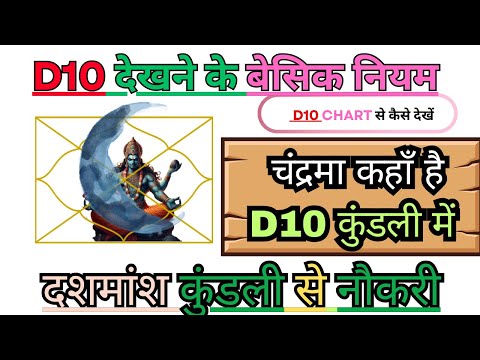 D10 का चंद्रमा कहाँ है दशमांश कुंडली में | How to Read D10 Career Chart | dashamsha secrets - video from Jyotishgher