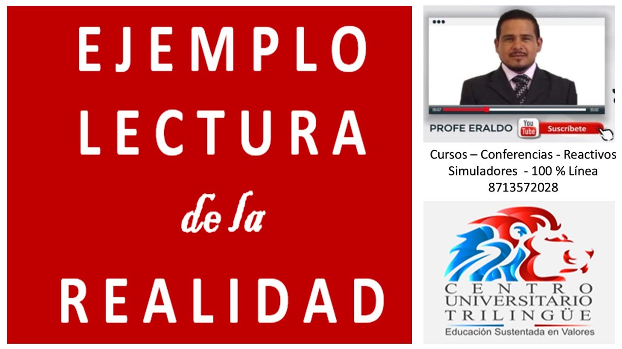 LECTURA DE LA REALIDAD EJEMPLO PROFE ERALDO