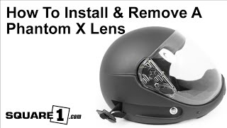How to properly install and remove the lens on a Phantom X/XV helmet
