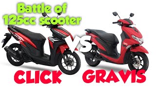 HONDA CLICK 125 VS YAMAHA GRAVIS 125 | COMPARISON | SINO MAS ANGAT