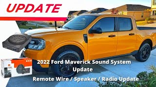 2022 Ford Maverick Sound System Update  - Remote wire update!