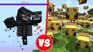1000 ABEJAS vs WITHER BOSS!! - MINECRAFT VIDEOS JUEGOS SURVIVAL