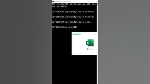 Open #Microsoft word #excel #Access #powerpoint using command prompt