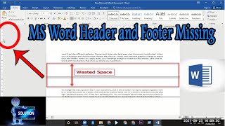 MS Word Header and Footer Missing - Sinhala / It Solution.