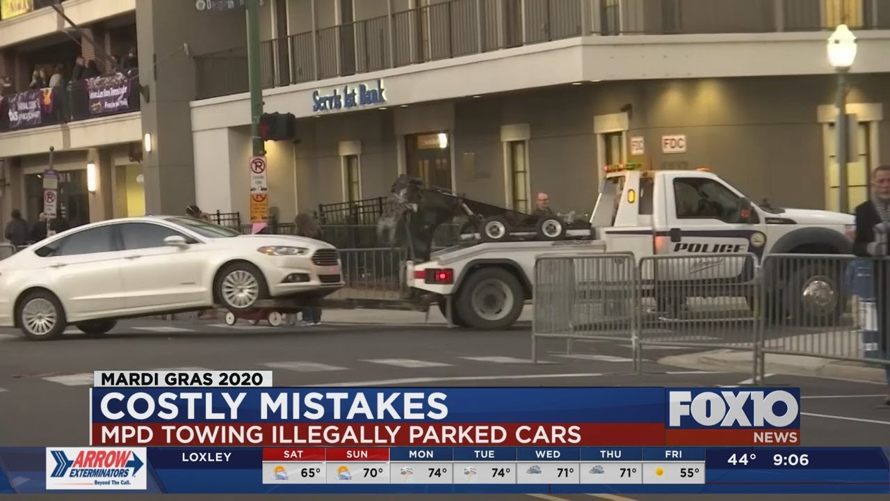 MPD towing illegally parked cars YouTube